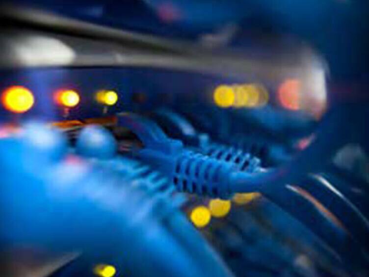 Blur image of network router