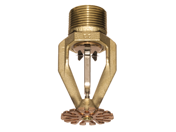 A golden sprinkler on a white background