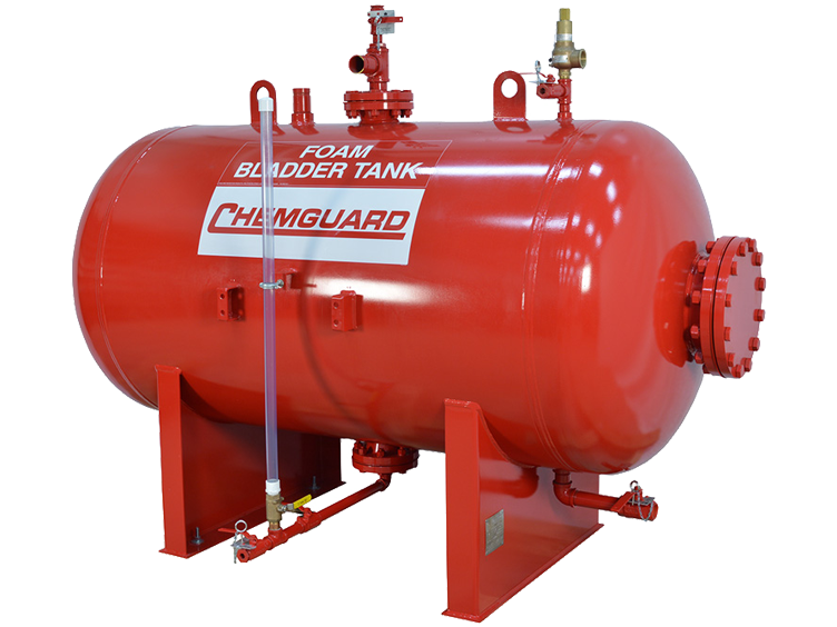 A red fixed system equipment