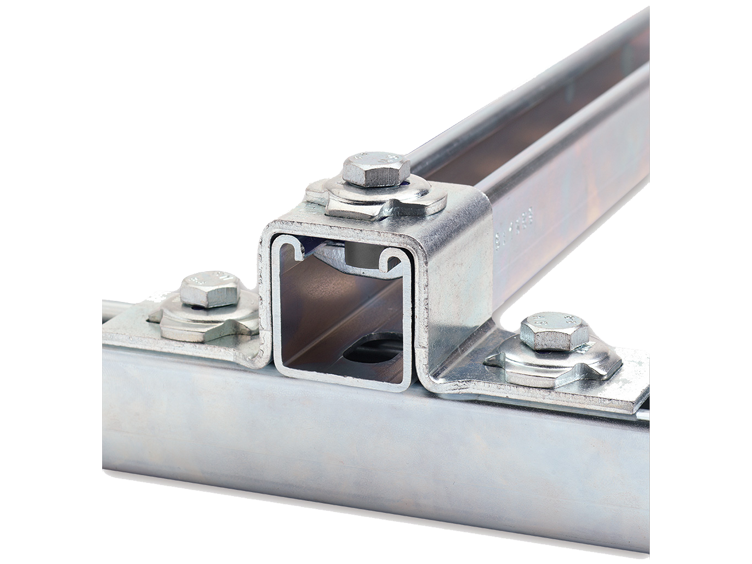 A Metal Frame and Pipe Support