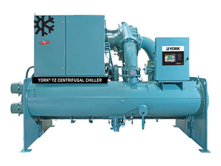 YORK YZ Magnetic Bearing Centrifugal Chiller on a white background