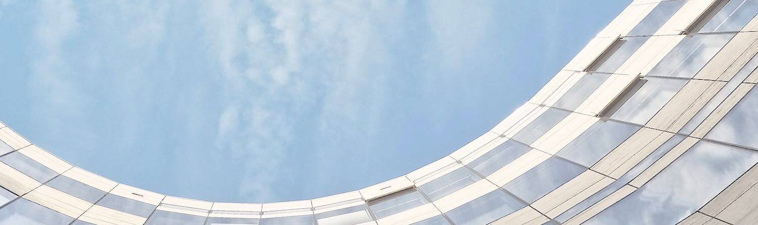 Frog-eye-view of a modern building