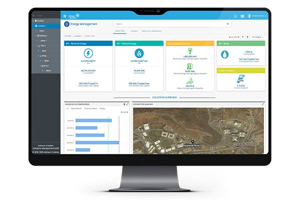 an application on a monitor
