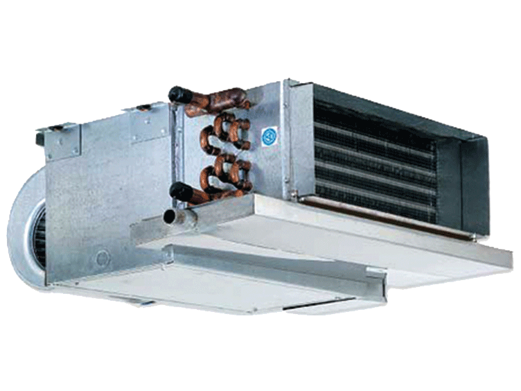 Horizontal low profile fan coil unit