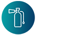 Fire extinguisher icon representing fire safety equipment and protection