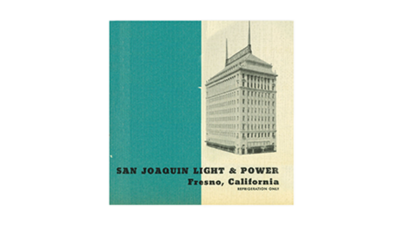 Creative using the  San Joaquin Light and Power Corporation Building in Fresno, California